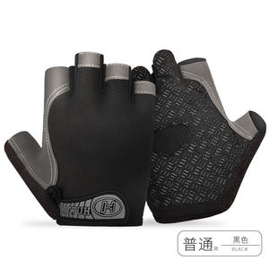 Gants mi-doigts Vamph pour sports de plein air, cyclisme, alpinisme, unisexe, tissu noir, M L XL - Product Image 5
