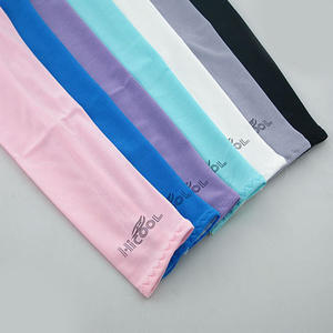 Manchons de bras en soie glacée style coréen pour le cyclisme, protection solaire anti-UV, unisexe, pour adulte, usage extérieur, couleur unie disponible - Product Image 3