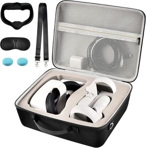 Estuche Rígido para <span class=keywords><strong>Oculus</strong></span> <span class=keywords><strong>Quest</strong></span> <span class=keywords><strong>2</strong></span>, Auriculares de Realidad Virtual Todo en Uno y Controles Táctiles, Estuche Rígido Impermeable - Product Image 1