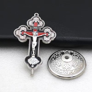 Croce stand crocifisso cristiano finitura antica figura religiosa gesù croce crocifisso figurina regali religiosi