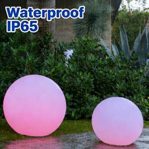 Sfera Luminosa LED Ricaricabile 20cm Bianca per Uso Interno ed Esterno 16 Colori RGB Cambio Colore Funzione Dimmerabile IP65 con Telecomando - Product Image 5