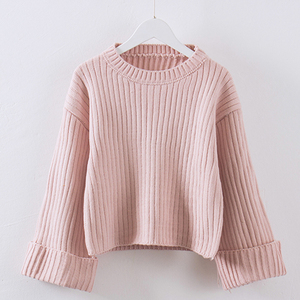 Maglione donna Pullover corto a manica lunga New Arrival da donna - Product Image 3