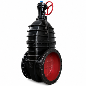 Manual Non Rising Stem Hard Seal Wedge <b>Worm</b> <b>Gear</b> Resilient Seated Cast Iron Flange Gate for Water Sewage Pipeline - Product Image 2