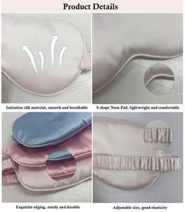 Wholesale Custom Satin Silk <b>Sleep</b> <b>Mask</b> with Blackout Eyeshade Custom Logo for Business & Promotional Gifts - Product Image 4