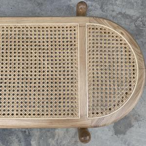 <span class=keywords><strong>Banc</strong></span> en bois massif et en rotin naturel de style nordique <span class=keywords><strong>contemporain</strong></span> pour chambre à coucher, <span class=keywords><strong>entrée</strong></span> ou salon <span class=keywords><strong>d</strong></span>'appartement, terrasse - Product Image 5