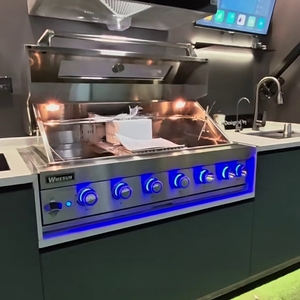 وصول جديد: مطبخ خارجي مخصص مقاوم للماء من الفولاذ المقاوم للصدأ مع شواية وغطاء، يعمل بالبروبان/الغاز المسال/الغاز الطبيعي مع نظام أمان للهب - Product Image 5