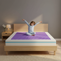 Couleurs personnalisées King Queen Size TPE Matelas silencieux zéro pression en nid d'abeille Gel Silicone Cool Matelas