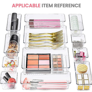 44 Pcs <strong>clear</strong> Plastic <strong>Drawer</strong> Organizers 4 Size Large <strong>Storage</strong> Organiser Plastic <strong>Storage</strong> Bins for Kitchen Kitchen Office - Product Image 2