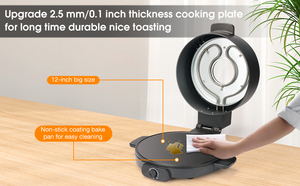 Máquina para hacer pan árabe de alta calidad de 30CM, máquina para hacer pan eléctrica, máquina para hacer pizza redonda árabe, máquina para hacer pizza, 30CM - Product Image 6