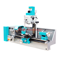 Tour combinée MP250C avec tête de fraisage, tour polyvalente pour le tournage, le fraisage et le perçage des métaux