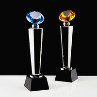 Trophée personnalisé en cristal de diamant avec gravure au laser pour les récompenses de compétition de ligue et la coupe de voix musicale
