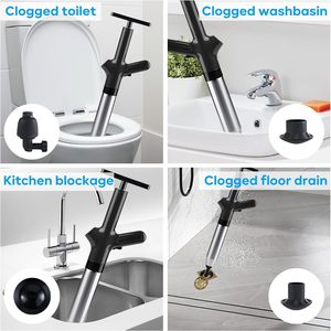 <span class=keywords><strong>Desatascador</strong></span> de Inodoro, Fregadero y Cocina, Bomba de <span class=keywords><strong>Aire</strong></span> de Alta Presión, <span class=keywords><strong>Desatascador</strong></span> de <span class=keywords><strong>Aire</strong></span> de Acero Inoxidable - Product Image 3