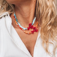 Ensemble de bijoux pour femmes Zooying de style bohème, perles en verre et coquillages, collier en coquillages dorés, chaîne superposée réglable, cadeau