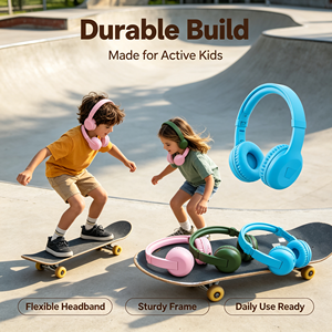 Nuevos Auriculares Bluetooth con Cancelación de Ruido para Niños, BuddyPhones, Auriculares Estéreo Inalámbricos con Batería de Larga Duración para Niños - Product Image 1
