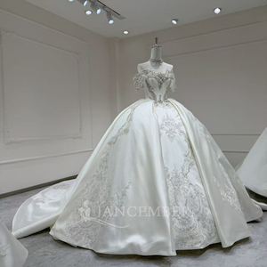 Xx70 Customizable Luxury <b>Wedding</b> Dress Backless Chapel Train Ball Gown Pearl Beaded Embroidered Abito Sposa for - Product Image 5