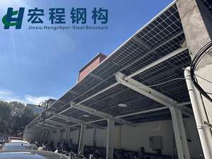 Structure en acier solaire, structure en acier solaire, abri de stationnement pour voiture, abri de recharge pour voiture, module photovoltaïque - Product Image 4