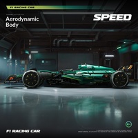 Bloques de Construcción de Coche de Carreras de Fórmula 1 MK6022, Escala 1:8, Verde Electrochapado, Ensamblaje DIY, Juguete Educativo STEM de Plástico ABS, Regalo para Niños