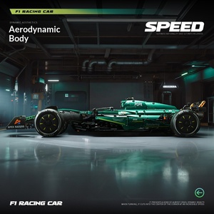 MK6022 Blocchi di Costruzione Auto da Corsa Formula 1 1:8 Verde Elettroplaccato, Kit di Montaggio Fai-da-Te Educativo STEM in Plastica ABS, Regalo per Bambini - Product Image 3