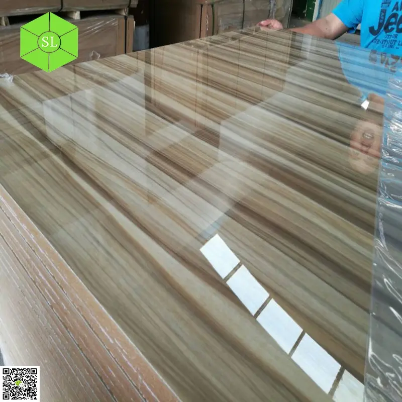 High Gloss 1220x2440 UV/Acrylic Coated MDF Board for kitchen cabinet