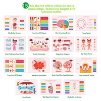 Livre d'activités Montessori réutilisable à déchirer et à coller, livre éducatif pour enfants de 4 à 6 ans, jouets d'apprentissage précoce