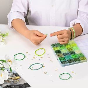 10000 pièces 24 couleurs 3mm petites perles de verre <span class=keywords><strong>Kit</strong></span> Morandi couleur Bracelet faisant adultes enfants bricolage perles bijoux accessoires - Product Image 4