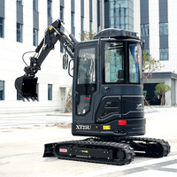 Miniexcavadora Hidráulica XT25U, Fuerza de Excavación de 20KN, Motor Yanmar, Excavadora Compacta para Trabajos Agrícolas, Excavadora Pequeña en Venta