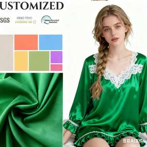 Tissu personnalisé en satin de soie imprimé numérique dégradé de quantité minimale de commande basse nouvelle mode pour robe de femme - Product Image 1