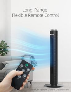 Kim Cương Kết Thúc 38 Inch Làm Mát Không Khí Đứng Bệ Fan Leafless Tầng Tháp Làm Mát Fan Với Từ Xa - Product Image 5