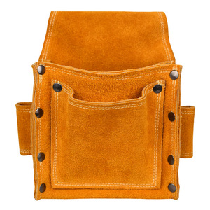 Multi-Functional Construction Renovation Tool Bag Genuine <b>Leather</b> Thickened Wear-Resistant Nail <b>Pouch</b> Woodworking Bag - Product Image 1