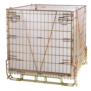 Conteneur en treillis métallique galvanisé Cage à palette européenne pliable pour le stockage en entrepôt Conception pliable conforme à <span class=keywords><strong>l</strong></span>'UE - Product Image 1