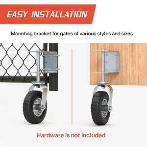 Hoch leistungs zaun Torrad 10 Zoll Metall Gate Wheel Gate <span class=keywords><strong>Caster</strong></span> - Product Image 5