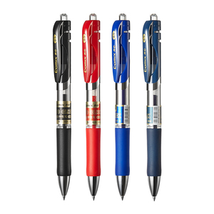 COMIX Groothandel Aanpasbare <span class=keywords><strong>Qixin</strong></span> K3511 Logo Gelpennen 0.5mm Kogelpunt Blauwe/Rode Inkt Kunststof Materiaal voor Bedrijf/School Kantoor - Product Image 1