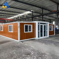 Casa Contenedor Modular Prefabricada y Expandible, Oficina, Apartamento, Centro Comercial, Hotel, Villa, Sala de Estar, Escuela, Construcción Moderna con Panel Sándwich