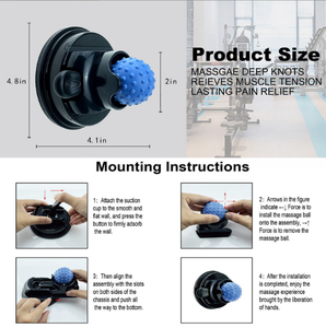 Boule de <span class=keywords><strong>massage</strong></span> murale à rouleau à came avec ventouse suspendue Boule de <span class=keywords><strong>massage</strong></span> pour l'adsorption du dos et du cou - Product Image 5