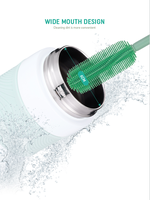 Bouteille d'eau isotherme Everich 22oz à large ouverture en acier inoxydable 304 avec couvercle à bec verseur escamotable et poignée portable