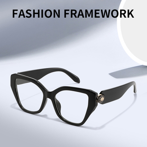 Nuovi Occhiali da Vista con Montatura Grande Stile Cat Eye, Lenti Anti Luce Blu, Decorazione a Testa <span class=keywords><strong>di</strong></span> <span class=keywords><strong>Serpente</strong></span>, Alla Moda, Semplici - Product Image 2