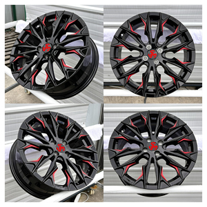 สีดำเงาพร้อมล้อแม็กซ์สีแดงขนาด 18 19 20 21 22 นิ้ว 5x114.3 5x120 6x139.7 สำหรับรถ SUV และรถเก๋ง - Product Image 6