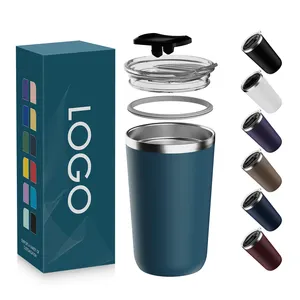 RTS Wholesale Custom Logo Personalized Coffee Mug Double Walled Stainless Steel Insulated Tumbler