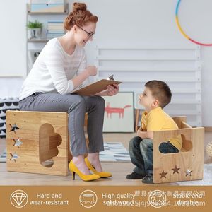 Cross-border Montessori weaning table and <b>chair</b> set, children's <b>reading</b> and play table and <b>chair</b> set, kindergarten early - Product Image 3