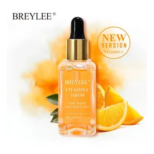 BREYLEE Serum Pemutih Wajah Vitamin C, Pencerah Kulit Memudarkan Bintik Hitam Menghilangkan Bintik Lingkaran Hitam