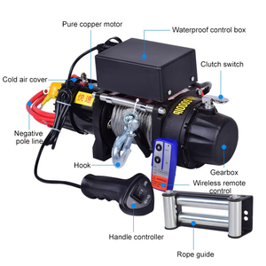 Factory Sales 24V/12V 2000IB-20000IBS Car <strong>Electric</strong> <strong>Winch</strong> Off-road Car <strong>Winch</strong> Manual Outdoor Heavy-duty <strong>Electric</strong> <strong>Winch</strong> - Product Image 2