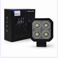 Phare de travail 3 pouces 4 LED tout-terrain IP68 Ambre Blanc 9-30V, projecteur et diffuseur, pour 4x4, SUV, VTT, camion, remorque, auxiliaire