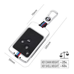 Étui de protection pour clé de voiture en alliage de zinc et silicone à 4 boutons pour Renault Clio Logan Megane 1 <span class=keywords><strong>2</strong></span> 3 Koleos <span class=keywords><strong>Scenic</strong></span>, accessoires pour clés - Product Image 3