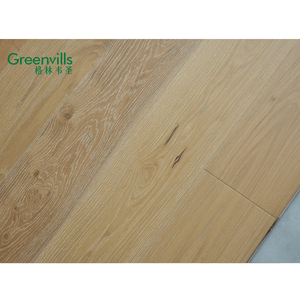 Suelo de madera real, <span class=keywords><strong>parquet</strong></span> de madera maciza, Blanco lavado, precio de fabricante barato, suelo de roble de ingeniería - Product Image 3
