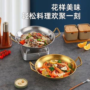 Golden Hammered Wok Non-Stick Commercial Cooking Pot For Seafood And Stir Fry - Product Image 4