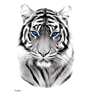 Autocollants de <span class=keywords><strong>tatouage</strong></span> animal temporaire pour hommes lion tigre <span class=keywords><strong>chat</strong></span> loup <span class=keywords><strong>noir</strong></span> et couleur <span class=keywords><strong>tatouage</strong></span> de bras de poitrine autocollant - Product Image 5