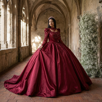 Gaun Pengantin Modern Aplikasi Renda Model Ball Gown Kerah Sweetheart Ekor Chapel Panjang Menyentuh Lantai Tanpa Punggung Motif Bunga Candy
