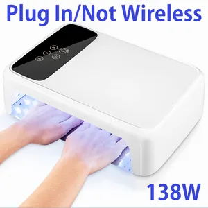Plug in Led Nail <b>Lamp</b> UV 138W Not <b>Rechargeable</b> Professional Gel Nail Dryer Nail Polish Curling <b>Lamp</b> for All Gel Nail Polish - Product Image 1