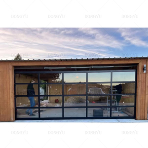 Porte de <span class=keywords><strong>garage</strong></span> en verre pleine vue personnalisée Porte de <span class=keywords><strong>garage</strong></span> électrique à télécommande à la mode en verre enduit ou dépoli - Product Image 5