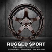 Jantes forgées sur mesure 17-24 pouces pour Toyota Supra Nissan GTR, finition brun brillant, 5 branches, alliage 6061-T6, multi ET Offset